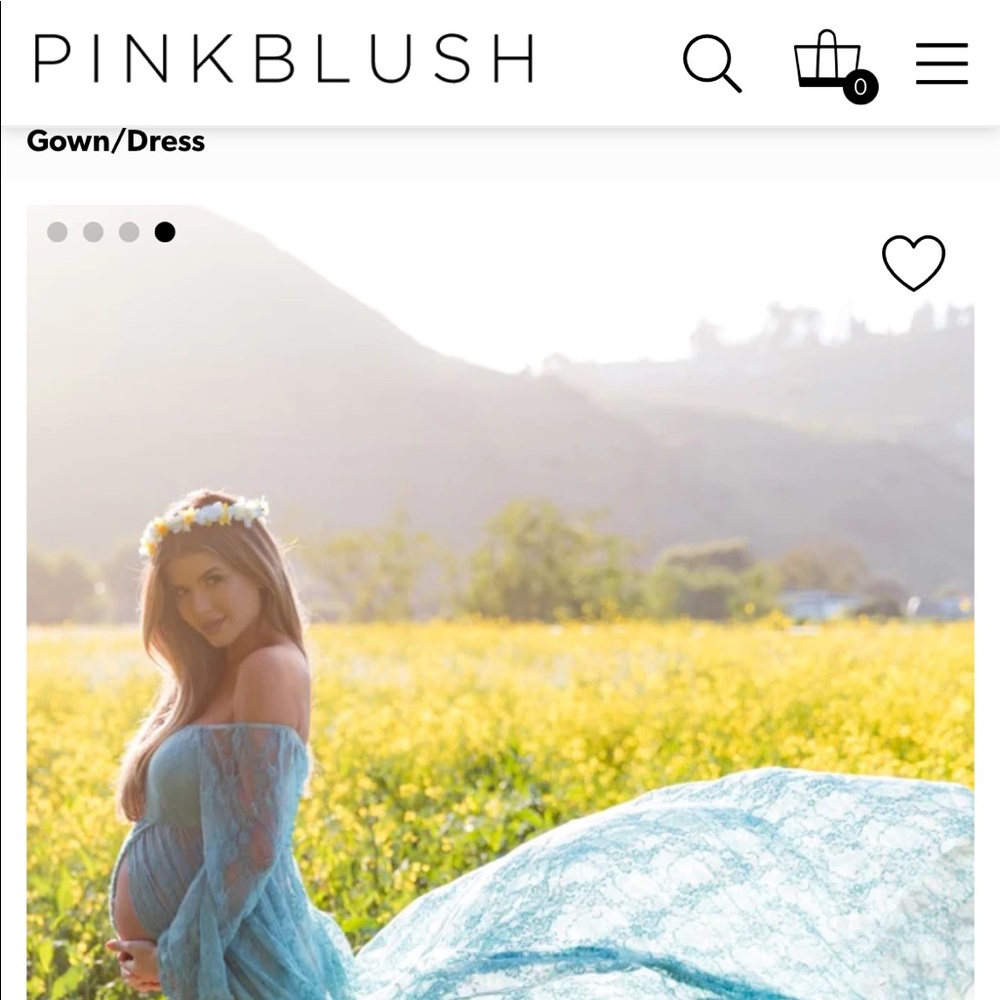 Pinkblush blue off shoulder dress
